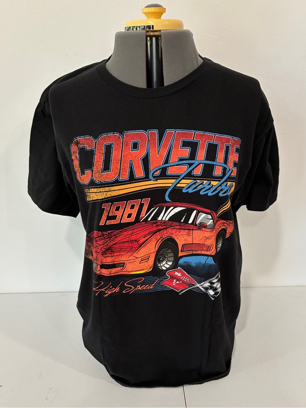 New Chemistry Corvette 1981 Turbo High Speed Graphic T-Shirt -Mens XL